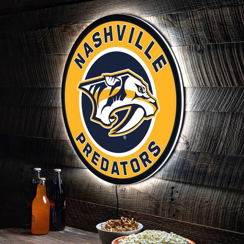 Nashville Predators LED Lighted Sign - Clear