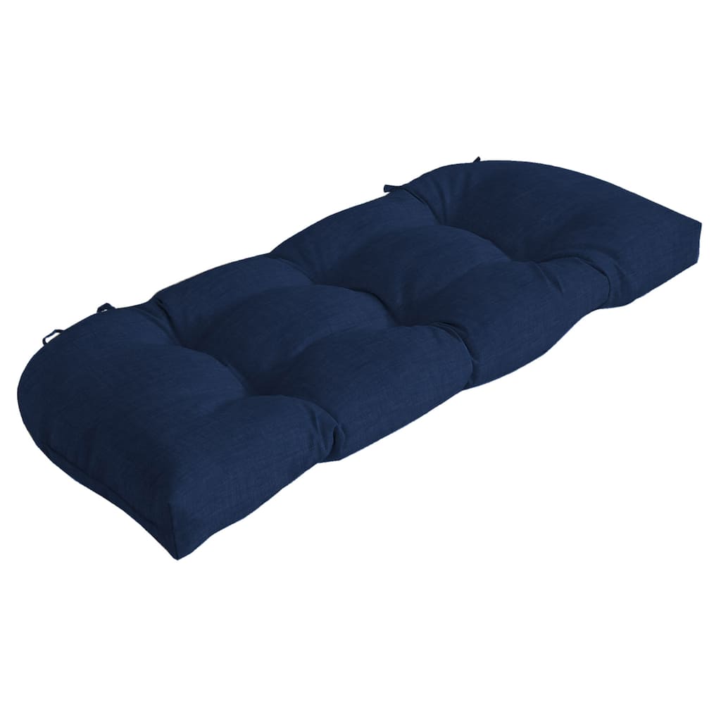 ARDEN Sapphire Blue Leala Wicker Settee Cushion - 18 in L x 41.5 in W x 5 in H