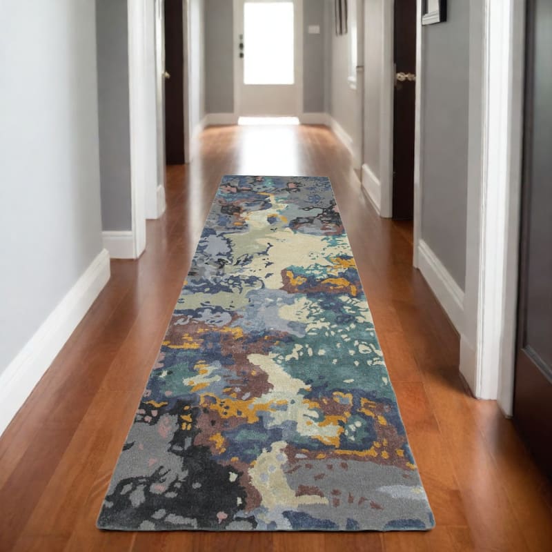 HomeRootsAbstract Industrial Rectangle Area Rug - 96.06' X '29.92' X '0.39