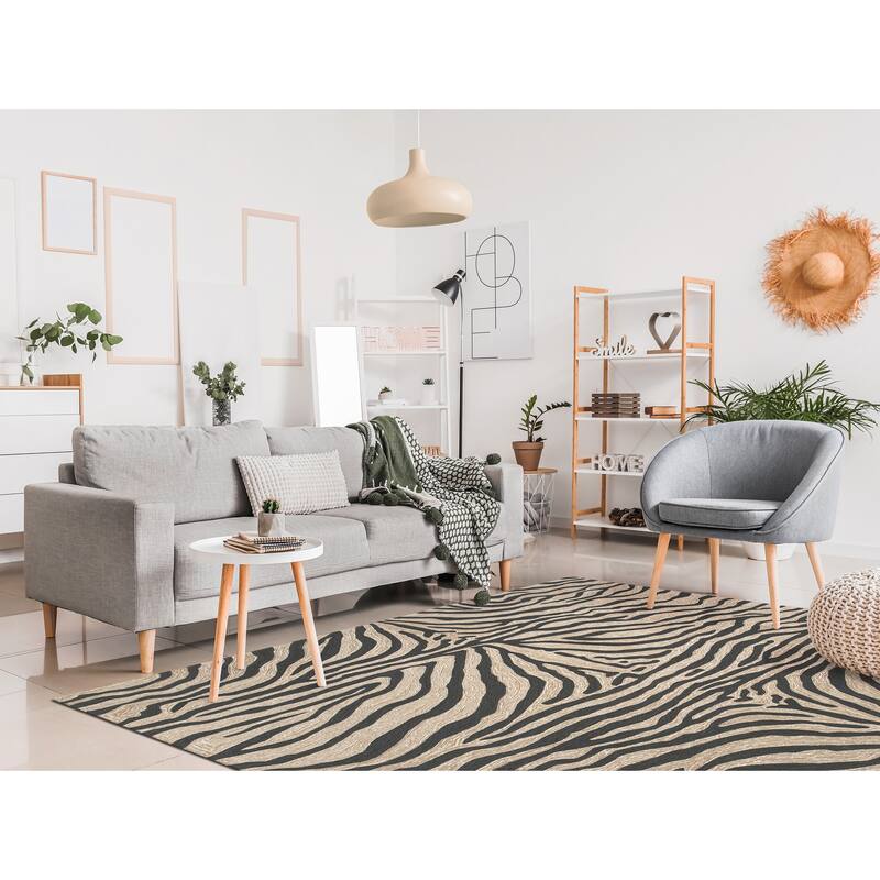 Liora Manne Ravella Zebra Indoor/Outdoor Rug