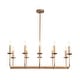 preview thumbnail 7 of 26, Farmhouse 10-Light Candle Iron Kitchen Island Linear Chandelier