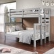 preview thumbnail 10 of 26, Taylor & Olive Trillium Twin over Full Bunk Bed with End Ladder Grey