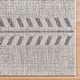 preview thumbnail 10 of 11, Gertmenian Solterra Modern Casual Lodge Weather Resistant Polypropylene Flatweave Indoor/ Outdoor Area Rug Collection Vista Grey - 2'2"x6'