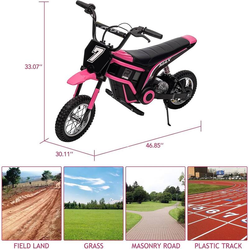 Electric 2-Speed Modes Kids Dirt Bike Toy Motorcycle for Kids Best Gifts