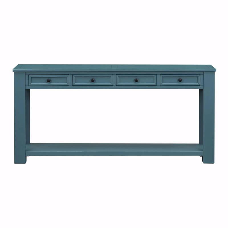 Entryway Console Table: Storage Drawers, Bottom Shelf