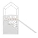 preview thumbnail 12 of 12, Modern and Playful Design Wood Loft Bed with Slide, Ladder, Storage Stairs and Roof, Twin size, White