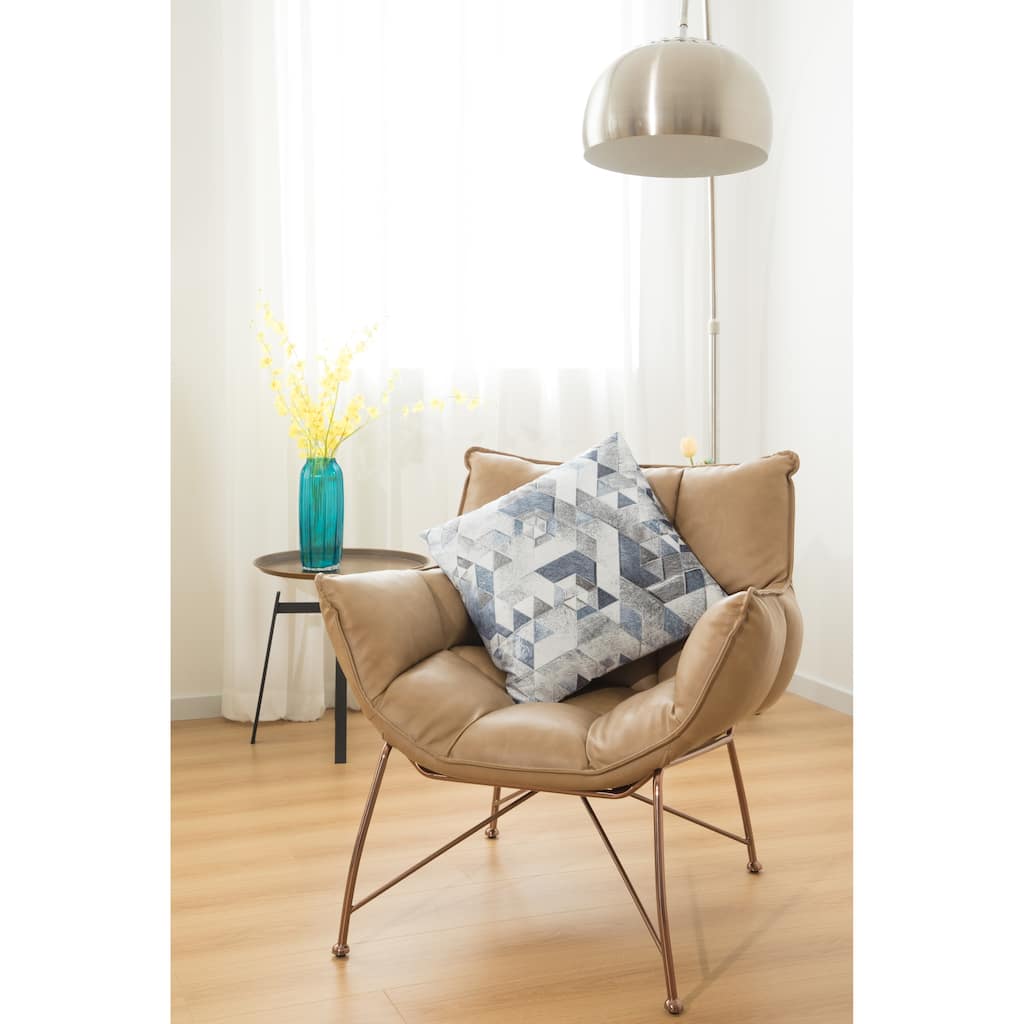 Capri Collection Patterned Faux Cowhide Printed Throw Pillow