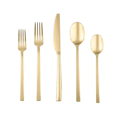 Beacon Gold Mirror 20-Piece Flatware Set