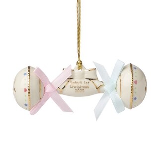 Lenox 2025 Baby's 1st Christmas Rattle Ornament - Bed Bath & Beyond ...