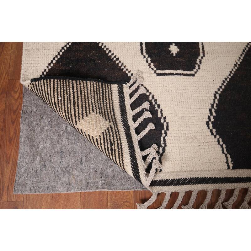 Geometric Moroccan Rug Hand-Knotted Wool Carpet - 8'9"x 12'7"