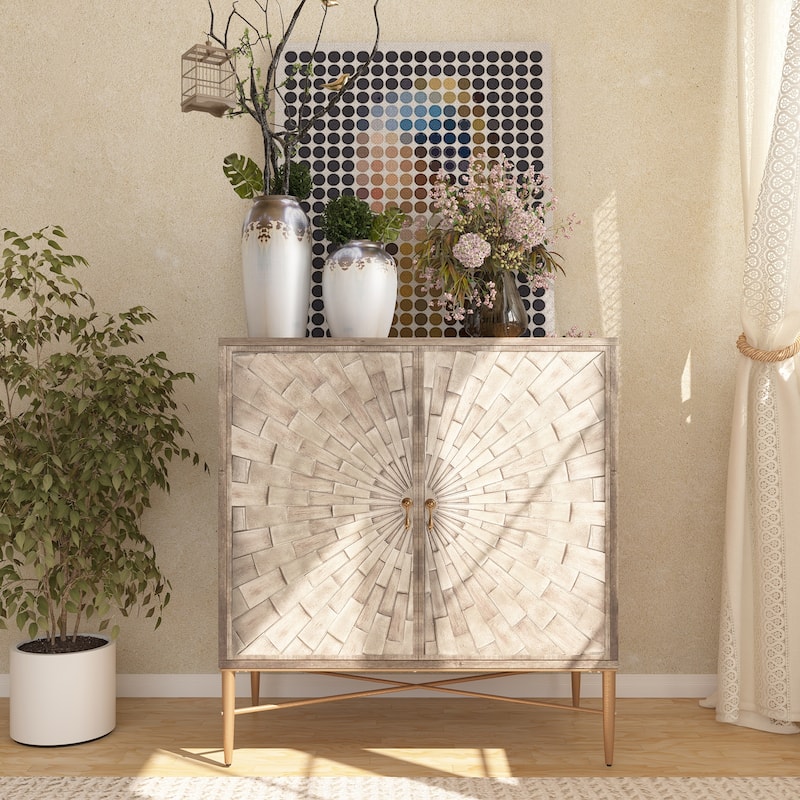 2 Door Vintage Accent Cabinet
