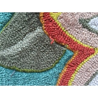 Nourison Hand Hooked Fantasy Blue Fl Area Rug 8 X 10 6 Nourison Hand Hooked Fantasy Blue Fl Area Rug 8 X27