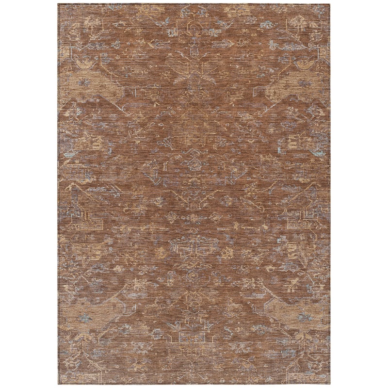 Machine Washable Indoor/ Outdoor Traditional Chelsea Chantille Rug