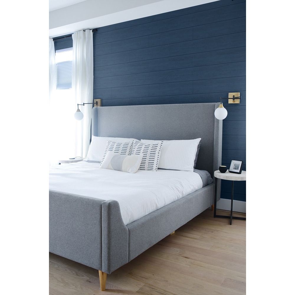 NextWall Coastal Blue Shiplap Peel and Stick Wallpaper - 20.5 in. W x 18 ft. L