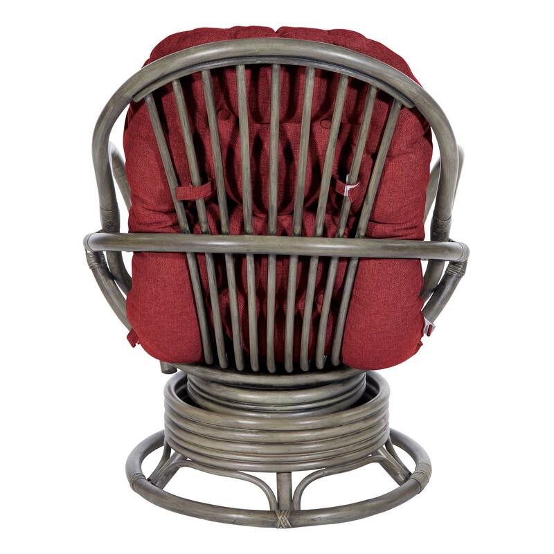 Rattan Swivel Rocker Chair