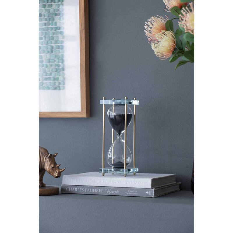 30-Minute Tabletop Hourglass - 10" - Black