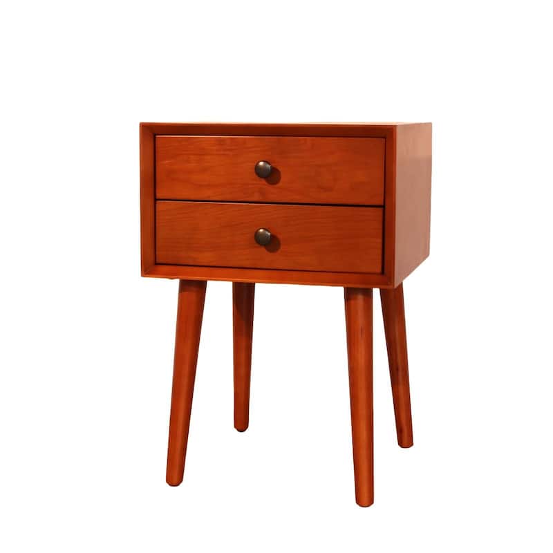 Nightstand with 2-Drawers, Small Side End Table with Storage