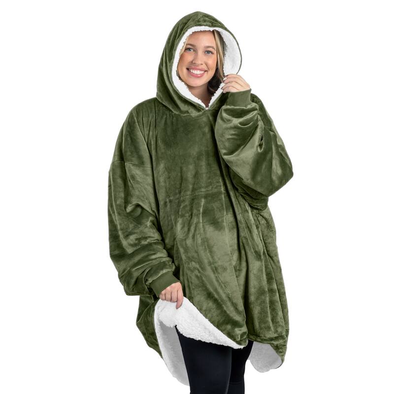 Bare Homey B-Cozy Oversized Sherpa Wearable Blanket