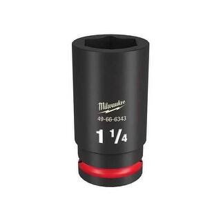 Milwaukee Tool Deep Impact Socket,Steel,1 1/4
