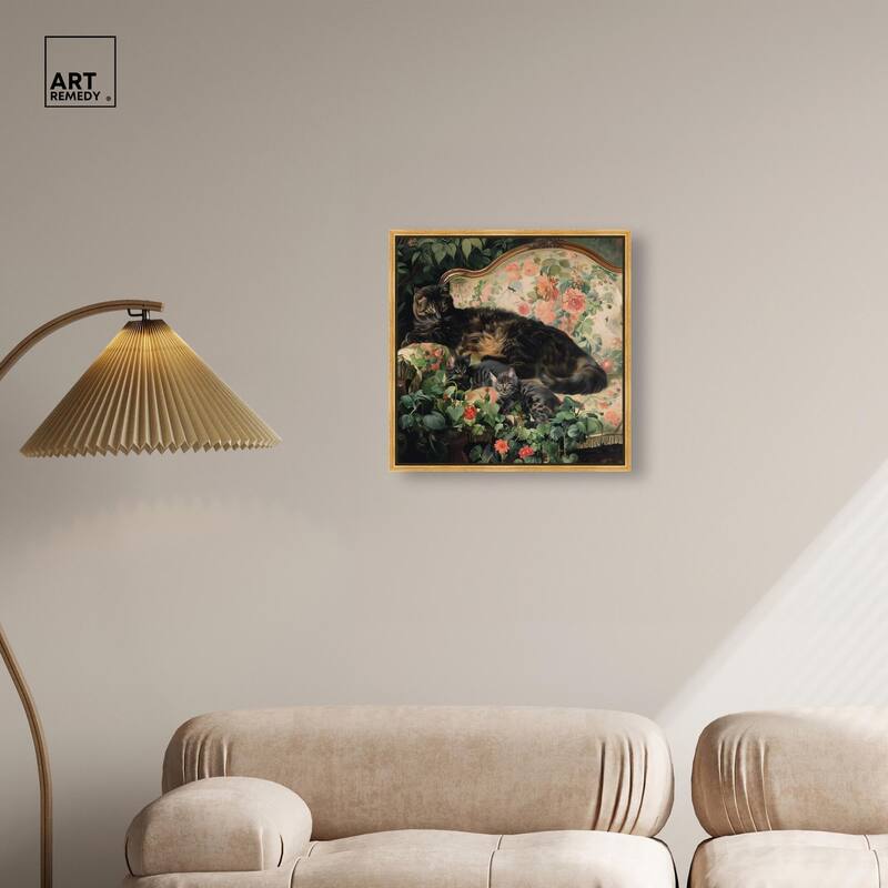 Lounging Cats II Canvas by Art Remedy