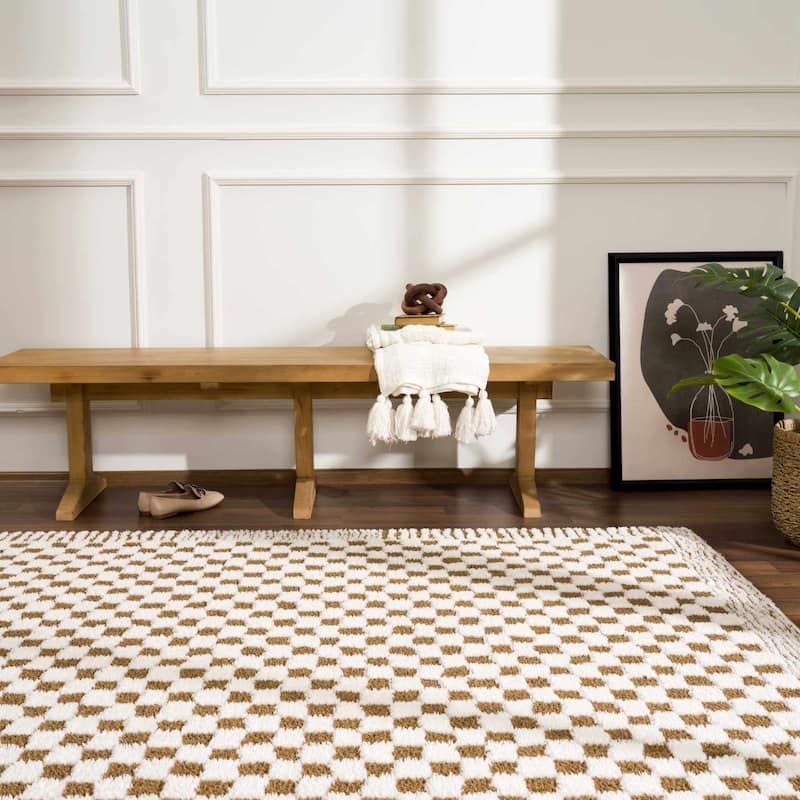 Hauteloom Leryn Hallway, Kitchen Runner Rug - High Pile - Off White - 2'8" x 7'3"