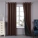 preview thumbnail 52 of 102, Deconovo 100 Percent Blackout with Liner Grommet Curtain (2 Panel) W52 x L54 - Brown2