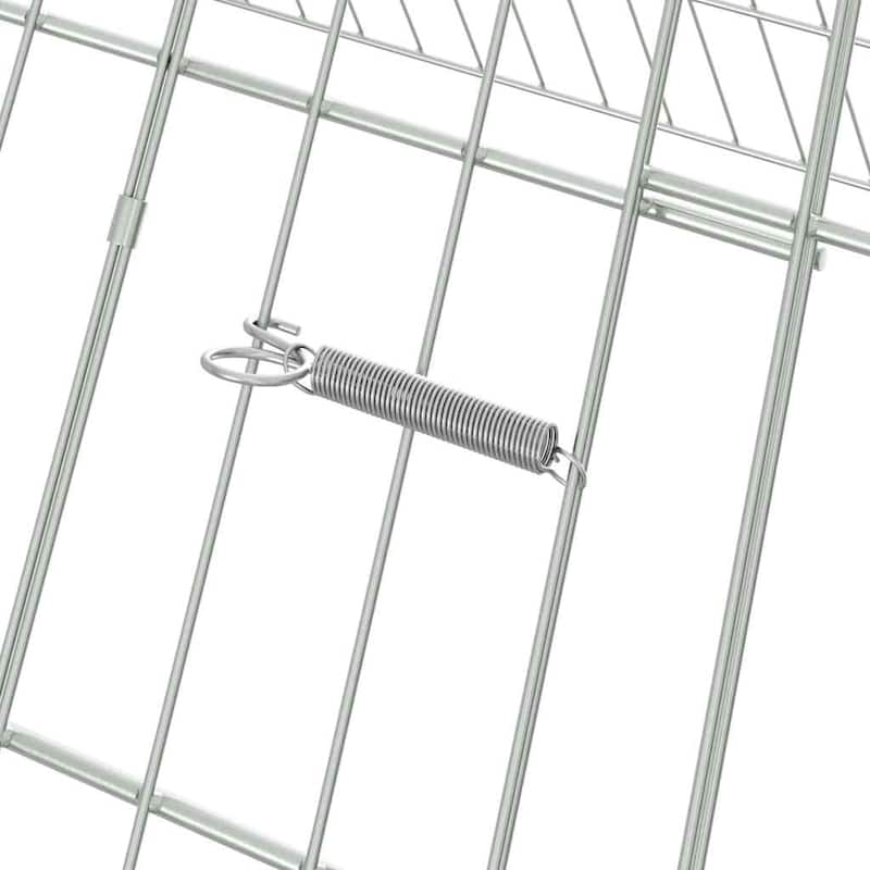 vidaXL Chicken Cage Silver in Galvanised Steel