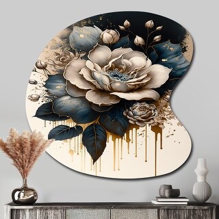 Designart - Black And White Rose Design III - Rose Metal Wall Art ...