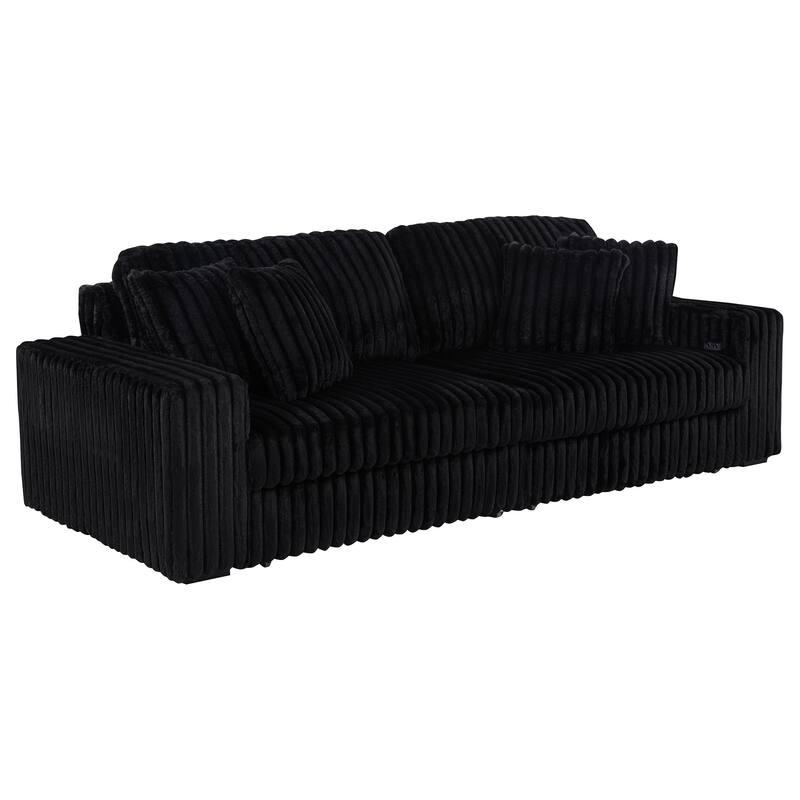 Jacana Corduroy Upholstered Dual Power Chaise Sofa