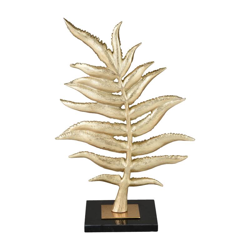 Elk Home Fern Gold Composite 10.25 Inch Wide Sculpture