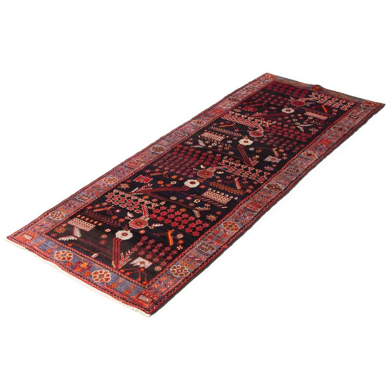 ECARPETGALLERY Hand-knotted Anadol Navy Wool Rug - 3'5 x 9'4