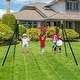 preview thumbnail 3 of 8, Gymax 440 lbs Swing Set 3-in-1 Kids Swing Stand w/ Swing Gym Rings