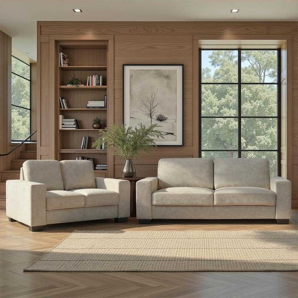 Yvonne 79" Modern Sofa Loveseat, Upholstered Couch with Removable Cushions