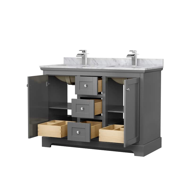 Wyndham Collection Avery 48" Free Standing Double Basin Vanity Set