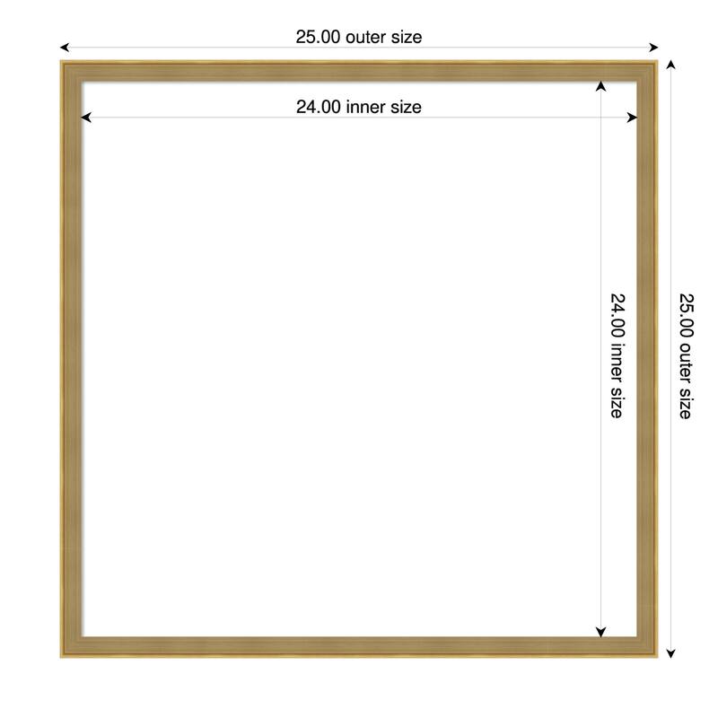 Incline Framed Dry Erase Magnetic Board - 25 x 25 in - Incline Dark Gold