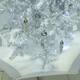 Christmas Time 47-In. Musical Snowy Indoor Holiday Decor, Silvery White Christmas Tree with Umbrella Base