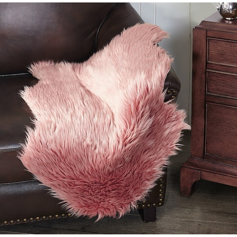 Serenta Shag Sheepskin Silky FauxFur Area Rug Sofa Decor - 24" x 36" - 24" x 36"