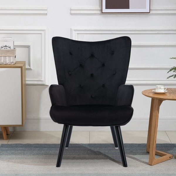 Velvet tufted armchair cheap