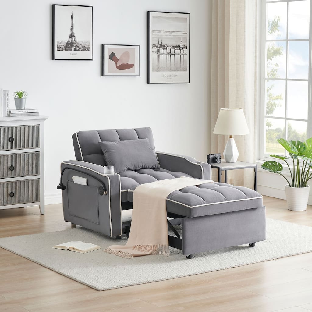Adjustable backrest multifunctional sofa bed modern design
