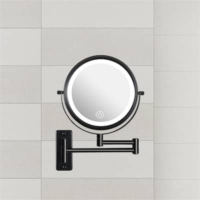 Wall Mounted Lighted Magnifying Mirror 10X Makeup Mirror 3 Color Mode