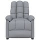 preview thumbnail 3 of 6, vidaXL Massage Chair Light Gray Fabric - 29.1" x 39" x 40.2"
