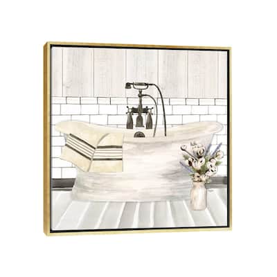 iCanvas "Farmhouse Bath I Tub" by Tara Reed Framed Canvas Print