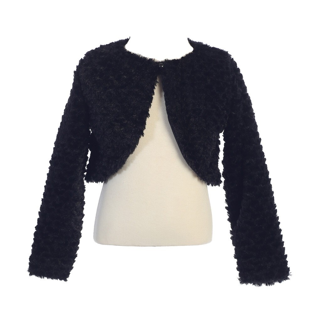 baby faux fur bolero