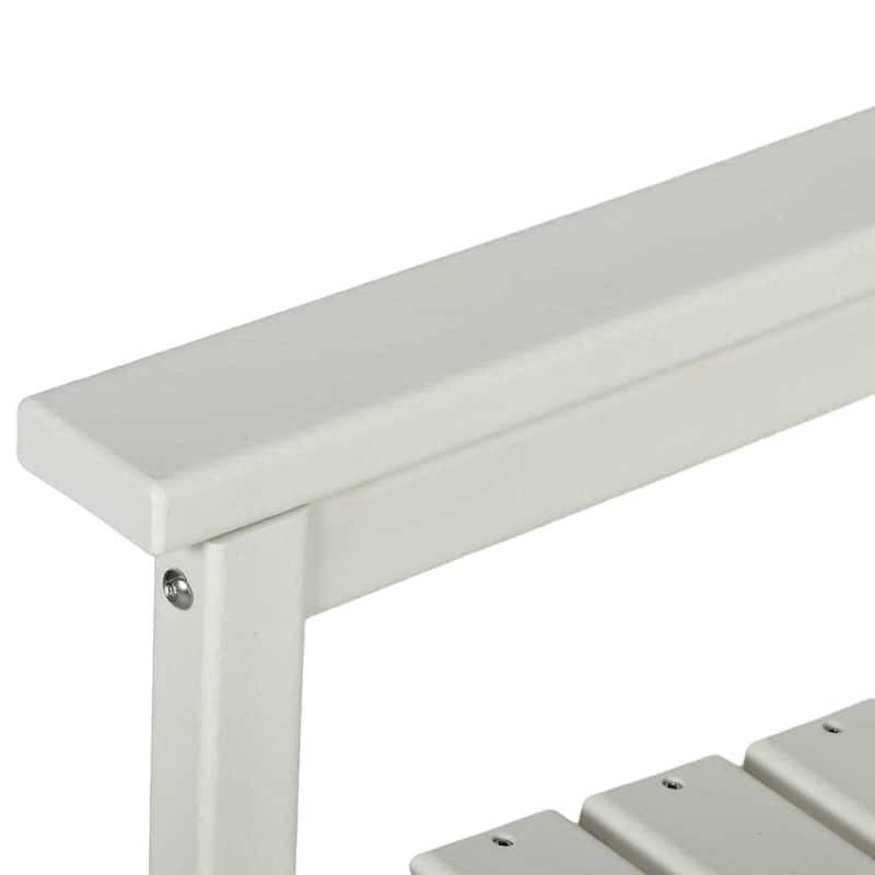 HDPE Outdoor Patio Chair with Armrests and Slats - 23.5" W x 26.5" D x 34.25" H
