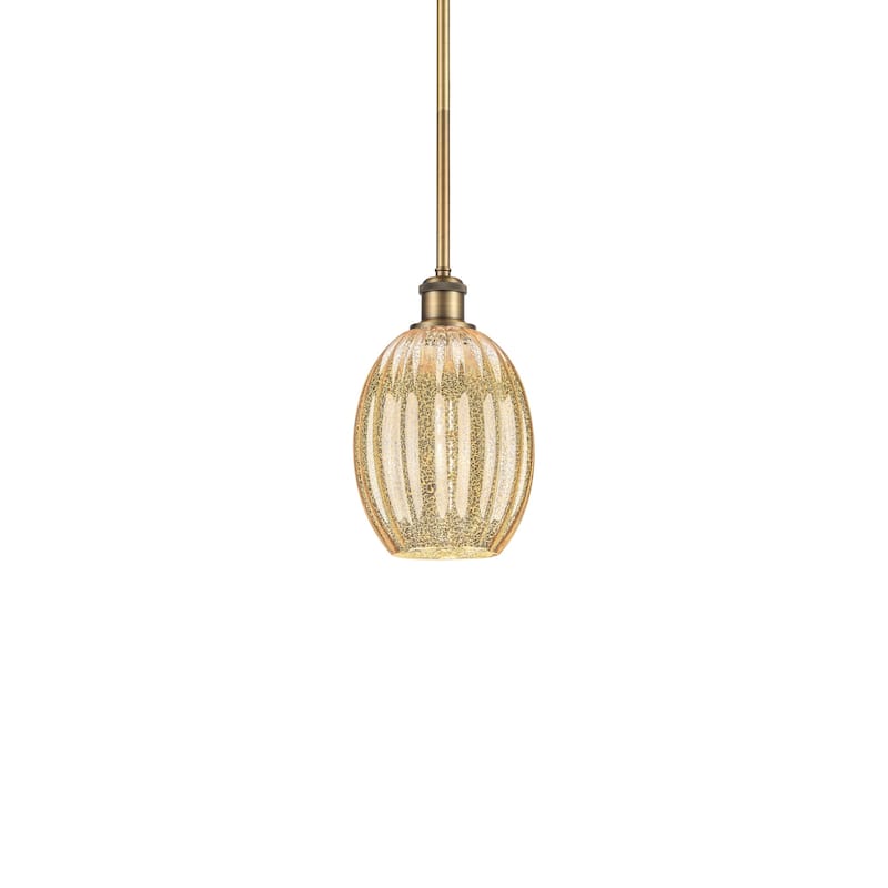 Innovations Lighting 516-1S-11-7 Preston Pendant Preston 7" Wide Mini - Brushed Brass / Mercury