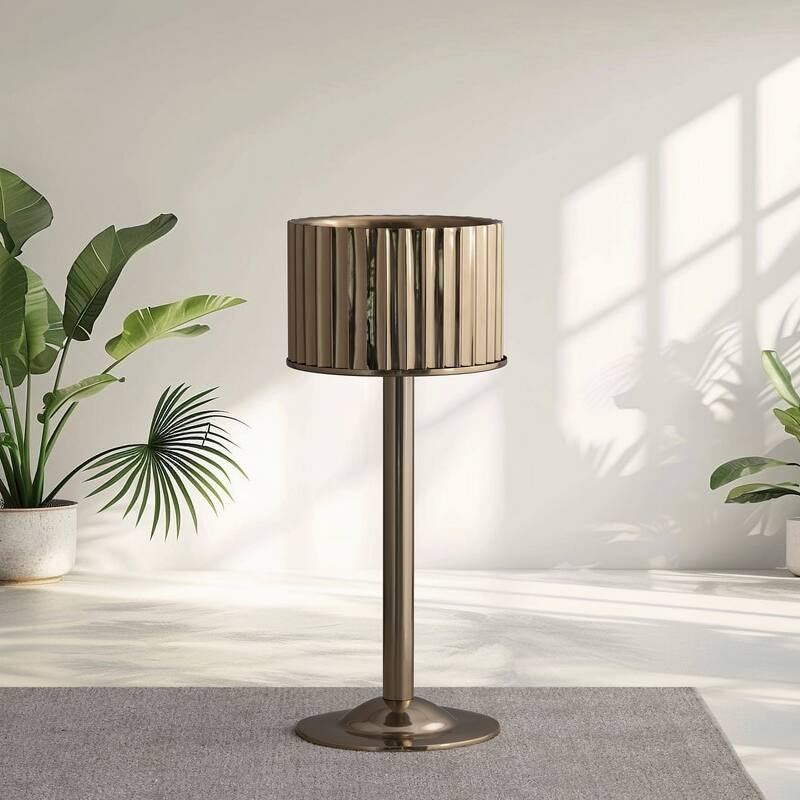 Gold Steel Ice Bucket Small Double Wall