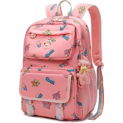 School Backpacks for Girls, Canvas Kids Schoolbag Casual Bookbag for Child Teens