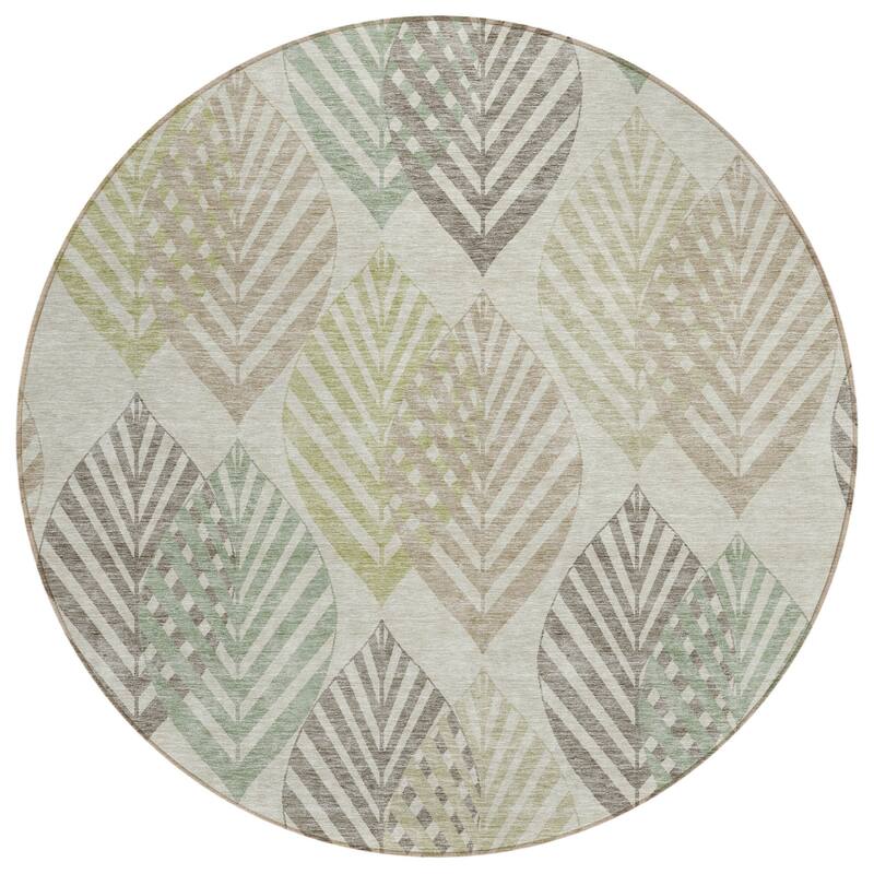 HomeRoots Floral Transitional Rectangle Outdoor Rug