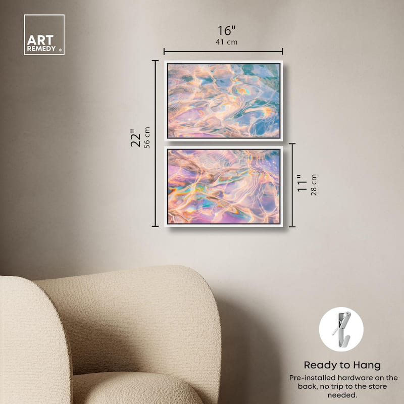 Metallic Drift II Canvas Set of 2 by Art Remedy
