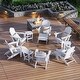 preview thumbnail 74 of 156, Aderson Outdoor Poly Adirondack Chair With Ottoman And Side Table 12-Piece Set